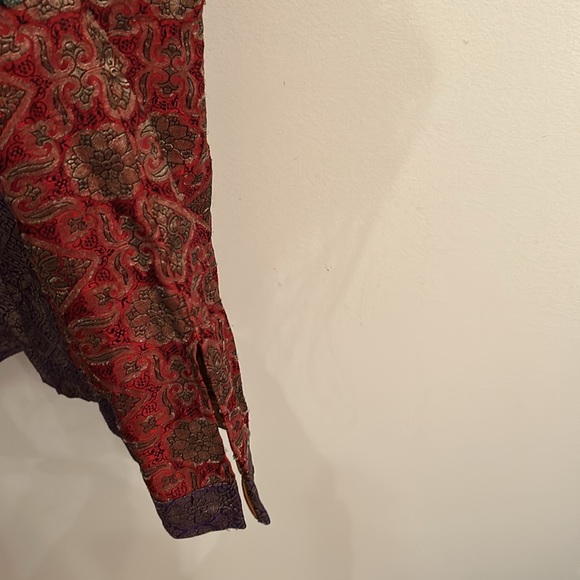 Nehru jacket Indian South Asian traditional ethnic vest w/intricate embroidery - Picture 6 of 8